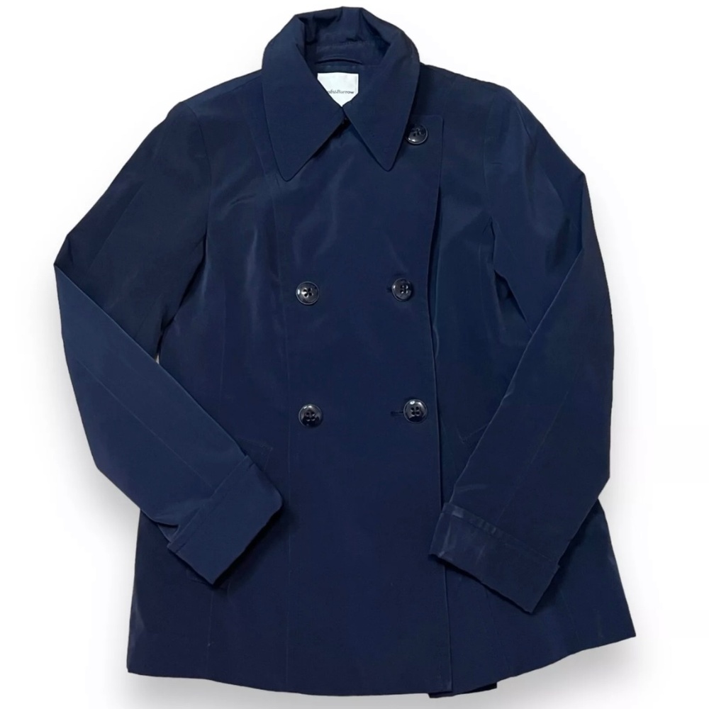 Croft‎ & Barrow Women's Navy Blue Weather Resistant Rain Coat Jacket Size Small